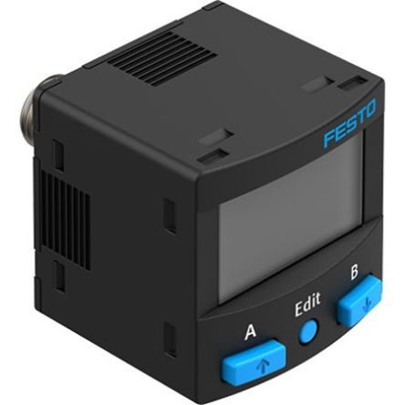 Festo SPAN Series Pressure Sensor, -1bar Min, 10bar Max, PNP/NPN Output, Relative Reading [SPAN-B-B11R-R18M-PN-L1]; 343-289