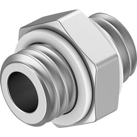 Festo NPFC-DS Series Nipple, G 1/8 to G 1/8, Threaded Connection Style, NPFC-DS-G18-G18-M [NPFC-DS-G18-G18-M]; 343-396