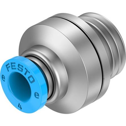 Festo NPQE-DK Series Push-in Fitting, G 1/8 to Push In 4 mm, Threaded Connection Style, NPQE-DK-G18-Q4-F1A-P10 [NPQE-DK-G18-Q4-F1A-P10]; 343-400