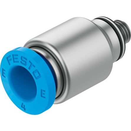 Festo NPQE-DK Series Push-in Fitting, M3 to Push In 4 mm, Threaded Connection Style, NPQE-DK-M3-Q4-F1A-P10 [NPQE-DK-M3-Q4-F1A-P10]; 343-402