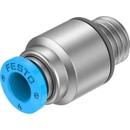 Festo NPQE-DK Series Push-in Fitting, M7 to Push In 4 mm, Threaded Connection Style, NPQE-DK-M7-Q4-F1A-P10 [NPQE-DK-M7-Q4-F1A-P10]; 343-403
