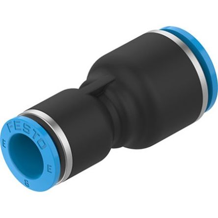 Festo NPQE-D Series Push-in Fitting, Push In 10 mm to Push In 8 mm, Tube-to-Tube Connection Style, NPQE-D-Q10-Q8-F1A-P10 [NPQE-D-Q10-Q8-F1A-P10]; 343-404
