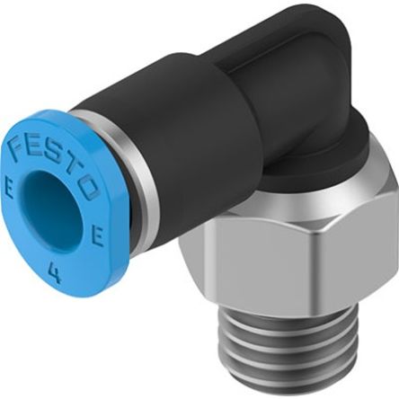 Festo NPQE-L Series Push-in Fitting, M7 to Push In 4 mm, Threaded Connection Style, NPQE-L-M7-Q4-F1A-P10 [NPQE-L-M7-Q4-F1A-P10]; 343-407