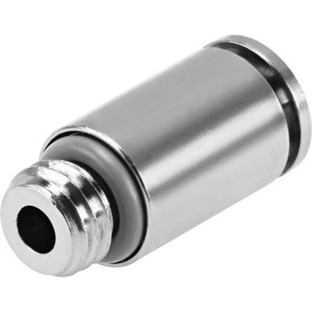 Festo NPQH-DK Series Push-in Fitting, M5 to Push In 6 mm, Threaded Connection Style, NPQH-DK-M5-Q6-P10 [NPQH-DK-M5-Q6-P10]; 343-416