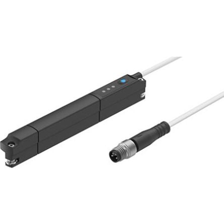 Festo Transmitter Pneumatic Cylinder Sensor, IP65, IP68, 15 → 30V dc, Manual Operation, SDAT, with LED [SDAT-MHS-M100-1L-SV-E-0.3-M8]; 343-447