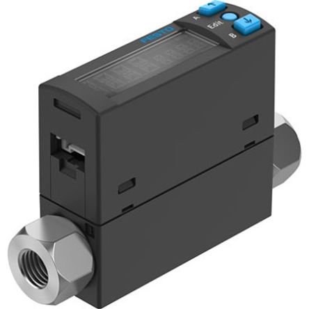 Festo SFAH Series Flow Rate Measurement Flow Sensor, 0.002 L/min Min, 0.1 L/min Max [SFAH-0.1U-G18FS-PNLK-PNVBA-L1]; 343-453