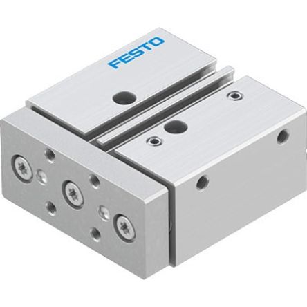 Festo Pneumatic Guided Cylinder - DFM-16-20-P-A-KF-F1A, 16mm Bore, 20mm Stroke, DFM Series, Double Acting [DFM-16-20-P-A-KF-F1A]; 343-569