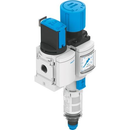 Festo MS4 Filter Regulator, 10 bar, MS4-EM1FR-1/4-D6-C-P-VC-AG-MPA-WPE-B [MS4-EM1FR-1/4-D6-C-P-VC-AG-MPA-WPE-B]; 343-658