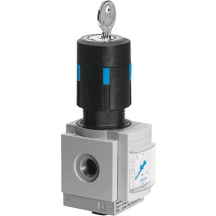 Festo G 1/4 Regulator -, 1/4in, 14bar max. input, MS4-LR-1/4-D6-E11 [MS4-LR-1/4-D6-E11]; 343-677