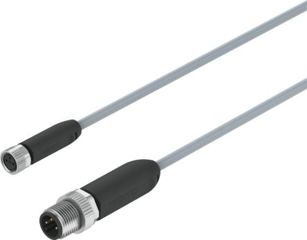 Festo Straight Male 3 way M8 to Straight Female 3 way M12 Actuator/Sensor Cable, 5m [NEBA-M8G3-U-5-N-M12G3]; 343-683