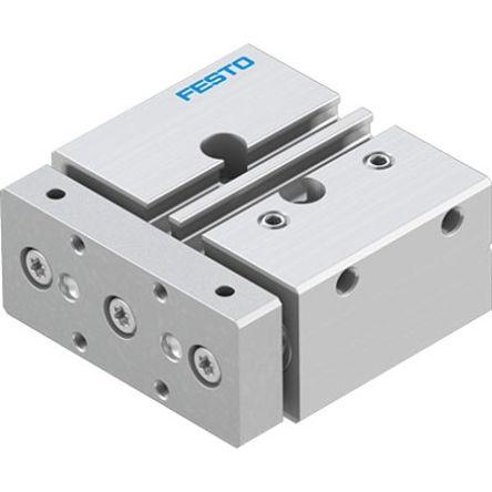Festo Pneumatic Guided Cylinder - DFM-12-10-P-A-GF-F1A, 12mm Bore, 10mm Stroke, DFM Series, Double Acting [DFM-12-10-P-A-GF-F1A]; 343-783