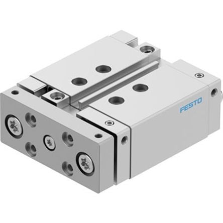 Festo Pneumatic Guided Cylinder - DFM-20-25-B-PPV-A-KF, 20mm Bore, 25mm Stroke, DFM Series, Double Acting [DFM-20-25-B-PPV-A-KF]; 343-806