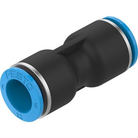 Festo NPQE-D Series Push-in Fitting, Push In 12 mm to Push In 12 mm, Tube-to-Tube Connection Style, NPQE-D-Q12-E-F1A-P10 [NPQE-D-Q12-E-F1A-P10]; 343-924