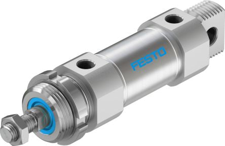 Festo Pneumatic Piston Rod Cylinder - DSNU-40-10-P-A, 40mm Bore, 10mm Stroke, DSNU Series, Double Acting [DSNU-40-10-P-A]; 344-065