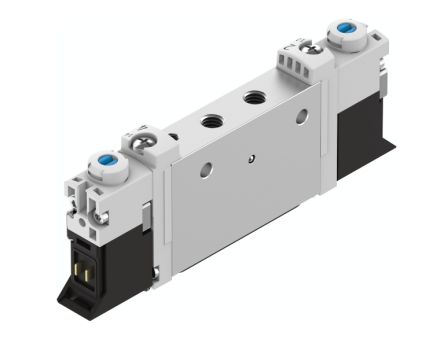 Festo 2x3/2-Way, Closed, Monostable Pneumatic Solenoid Valve - Electrical M5 VUVG Series 24V [VUVG-L10-T32U-MZT-M5-1H2L-F1A]; 344-501