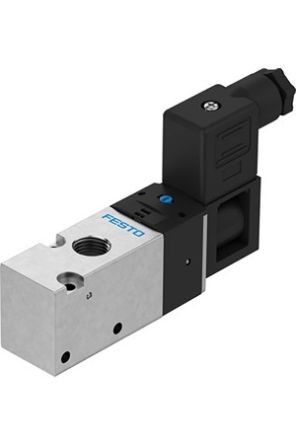 Festo 3/2-Way, Monostable Pneumatic Solenoid Valve - Electrical G 1/4 VUVS Series 24V [VUVS-LK25-M32C-AD-G14-1B2+GL-S]; 344-516