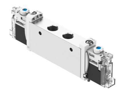 Festo 2x3/2-Way, Monostable, Open/Closed Pneumatic Solenoid Valve - Electrical G 1/8 VUVG Series 24V [VUVG-L14-T32H-MZT-G18-1H2L-F1A]; 344-542