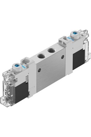 Festo 5/2 Double Solenoid Pneumatic Solenoid Valve - Electrical M7 VUVG Series 24V [VUVG-LK10-B52-T-M7-1H2L-F1A]; 344-550