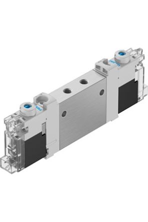 Festo 2x3/2-Way, Closed, Monostable Pneumatic Solenoid Valve - Electrical M5 VUVG Series 24V [VUVG-LK10-T32C-AT-M5-1H2L-F1A]; 344-551