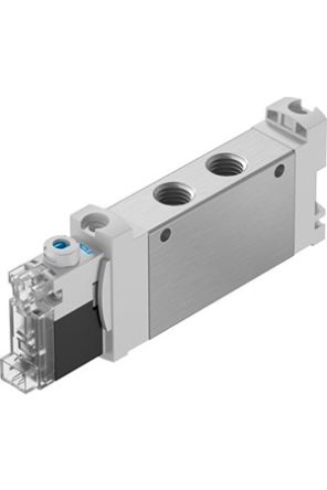 Festo 5/2-Way, Monostable Pneumatic Solenoid Valve - Electrical G 1/8 VUVG Series 24V [VUVG-LK14-M52-AT-G18-1H2L-F1A]; 344-553