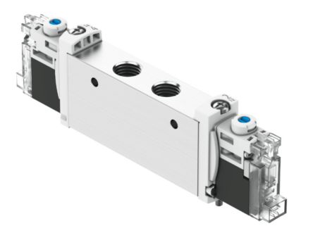 Festo 5/3 Closed Pneumatic Solenoid Valve - Electrical G 1/8 VUVG Series 24V [VUVG-L14-P53C-T-G18-1H2L-F1A]; 344-572