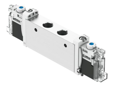 Festo 5/3 Exhausted Pneumatic Solenoid Valve - Electrical G 1/8 VUVG Series 24V [VUVG-L14-P53E-T-G18-1H2L-F1A]; 344-573