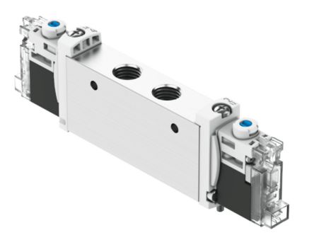 Festo 2x3/2-Way, Monostable, Open Pneumatic Solenoid Valve - Electrical G 1/8 VUVG Series 24V [VUVG-L14-T32U-AT-G18-1H2L-F1A]; 344-579