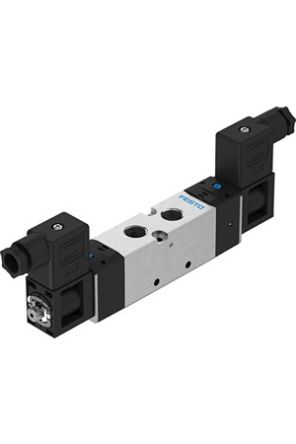 Festo 5/2 Double Solenoid Pneumatic Solenoid Valve - Electrical G 1/4 VUVS Series 24V [VUVS-LK25-B52-D-G14-1B2+GL-S]; 344-590