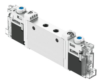 Festo 2x3/2-Way, Monostable, Open Pneumatic Solenoid Valve - Electrical M5 VUVG Series 24V [VUVG-L10-T32U-MT-M5-1H2L-F1A]; 344-608