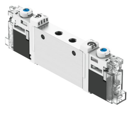 Festo 2x3/2-Way, Monostable, Open Pneumatic Solenoid Valve - Electrical M7 VUVG Series 24V [VUVG-L10-T32U-MZT-M7-1H2L-F1A]; 344-609