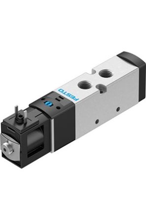 Festo 5/2-Way, Monostable Pneumatic Solenoid Valve - Electrical G 1/8 VUVS Series 24V [VUVS-LK20-M52-AD-G18-1C1+GL-S]; 344-629