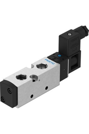 Festo 5/2 - Way, Monostable Solenoid Valve - Electrical G 3/8 VUVS Series 24V dc [VUVS-LK30-M52-AD-G38-1B2+GL-S]; 344-632