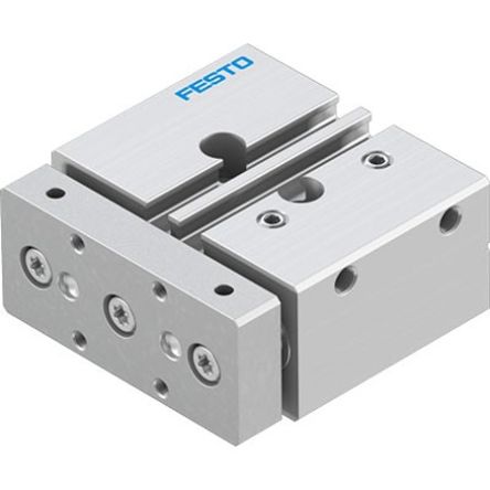 Festo Pneumatic Guided Cylinder - DFM-12-10-P-A-KF-F1A, 12mm Bore, 10mm Stroke, DFM Series, Double Acting [DFM-12-10-P-A-KF-F1A]; 344-794