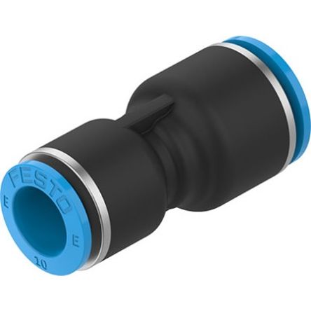 Festo NPQE-D Series Push-in Fitting, Push In 12 mm to Push In 10 mm, Tube-to-Tube Connection Style, [NPQE-D-Q12-Q10-F1A-P10]; 345-009