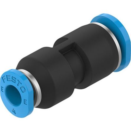 Festo NPQE-D Series Push-in Fitting, Push In 6 mm to Push In 4 mm, Tube-to-Tube Connection Style, NPQE-D-Q6-Q4-F1A-P10 [NPQE-D-Q6-Q4-F1A-P10]; 345-032