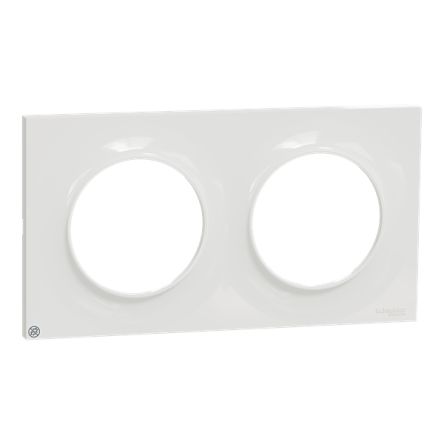 Schneider Electric White 2 Gang Cover Plate [S500704]; 345-177