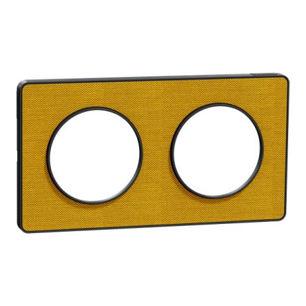 Schneider Electric Yellow 2 Gang Cover Plate [S540804KY]; 345-193