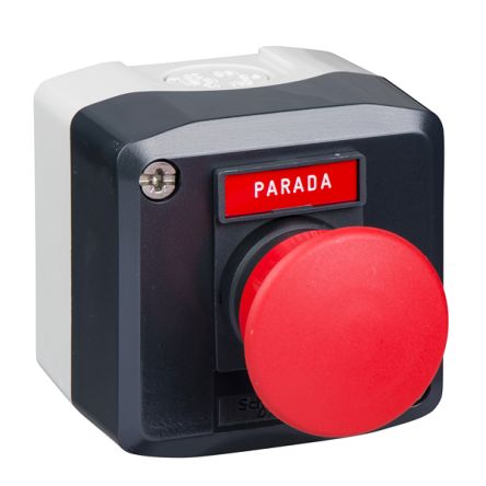 Schneider Electric Harmony Series Push Button Switch, Push to Make, Screw Mount, 22mm Cutout, 1 NC, Red LED, 600V, [XALD1644]; 345-295