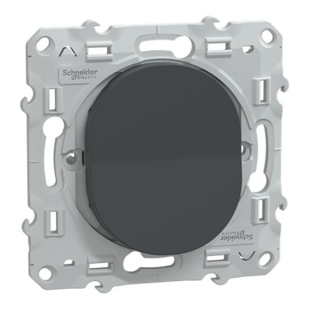 Schneider Electric 2 Way Anthracite Rocker Switch Grid Module 10A, Ovalis Series [S340204]; 346-641