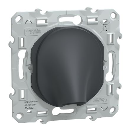 Schneider Electric 87mm Anthracite Cable Cover in Thermoplastic, 12mm Inside dia. [S340662]; 346-647