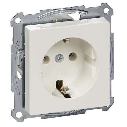 Schneider Electric System M White Plug Socket, 2P + E Poles, 16A, Schuko [MTN2301-0319]; 346-657