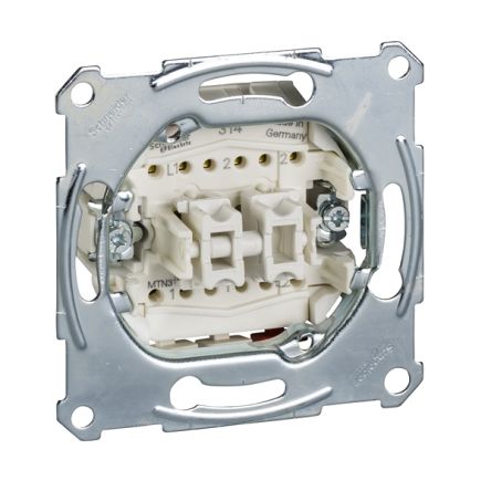 Schneider Electric 2 Way White Rocker Switch Grid Module 10A, D-Life Series [MTN3159-0000]; 346-661