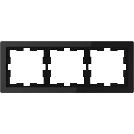 Schneider Electric Black 3 Gang Frame [MTN4030-6503]; 346-670