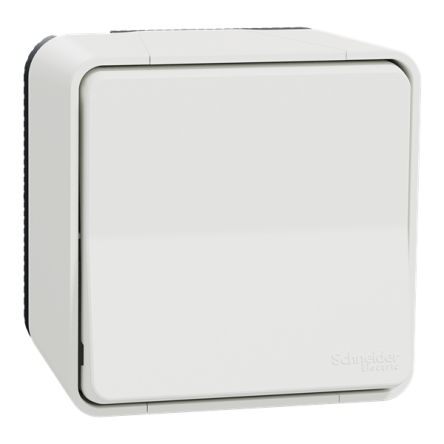 Schneider Electric White Rocker Light Switch, 2 Way, 1 Gang, Mureva Styl [MUR39021]; 346-676