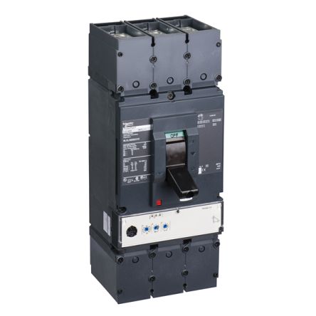 Schneider Electric, PowerPact MCCB 3P 600A, Breaking Capacity 18 kA, DIN Rail Mount [NLGL36600U31X]; 346-697