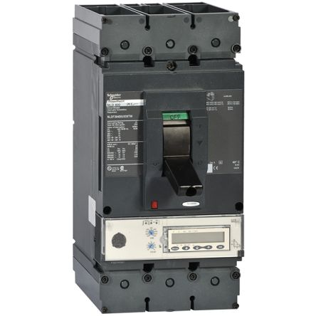 Schneider Electric, PowerPact MCCB 3P 600A, Breaking Capacity 25 kA, DIN Rail Mount [NLLF36600U53XTW]; 346-702