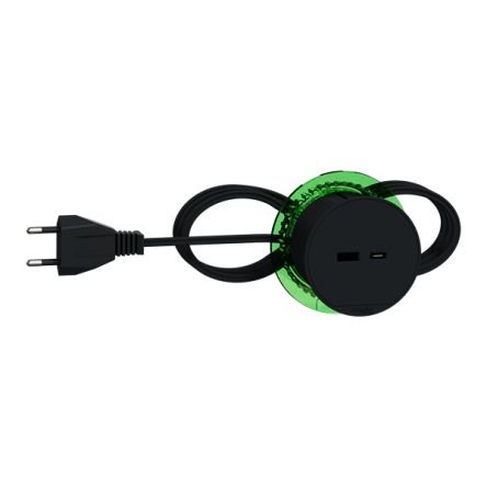 Schneider Electric 2m 2 Socket USB A Extension Lead Open Reel, 5 V, IP44 [INS44009]; 346-709