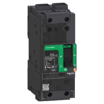 Schneider Electric, PowerPact MCCB 2P 30A, Breaking Capacity 65 kA, Clip-On [BJF26030]; 346-806