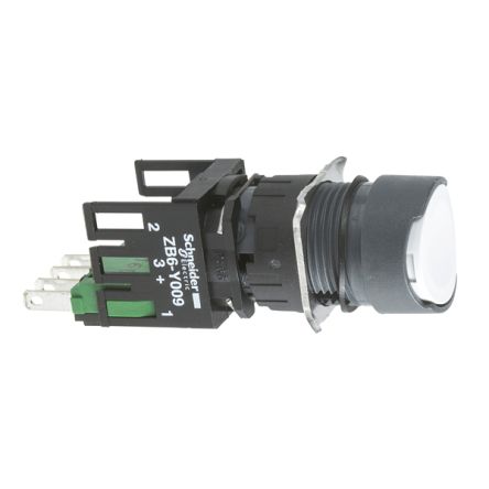Schneider Electric Harmony Series Push Button Switch, Spring Return, 16mm Cutout, SPDT, 250V, IP65 [XB6AA15B]; 346-846
