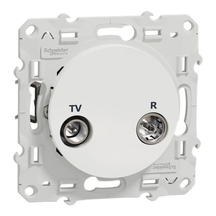 White Male Socket, Flush Mount [S525451]; 346-874